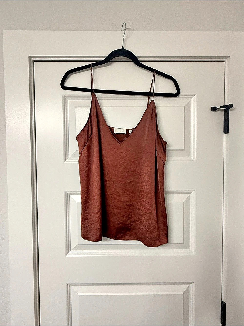 Aritzia Satin Cami - Rust